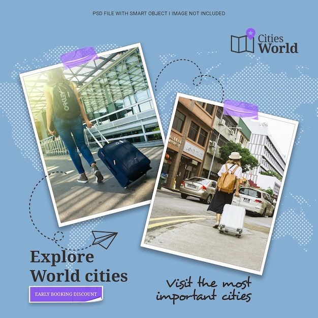 A poster for the worlds world is shown