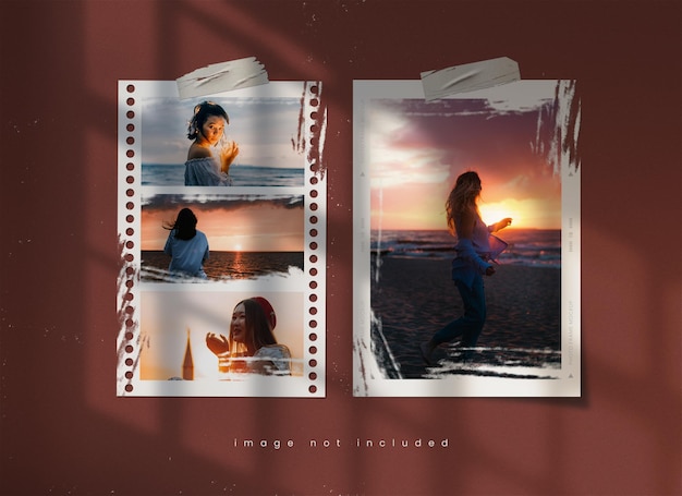 Aesthetic photo frame mockup