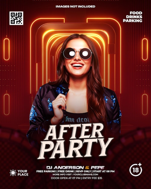 After party event flyer template