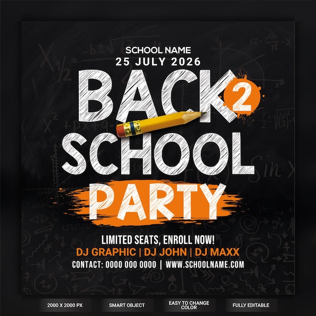 Back to school social media post