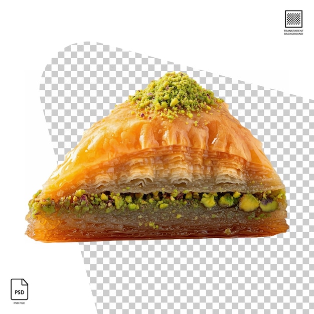 Baklava turkish sweet isolated on transparent background psd