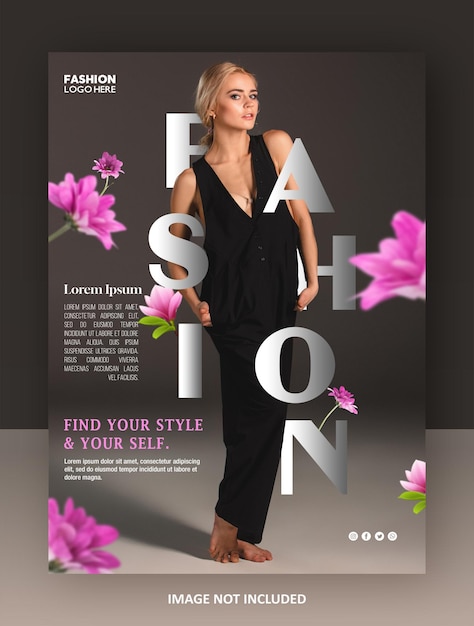 Beauty blond woman on a gray background fashion find your style amp find yourself psd file