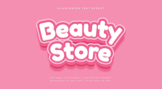 Beauty pink rounded text style font effect