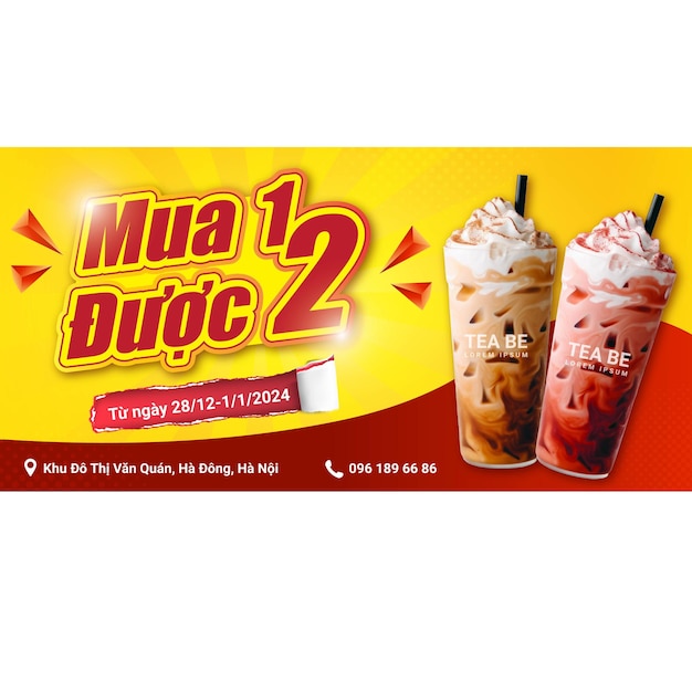 Beverage promotion banner