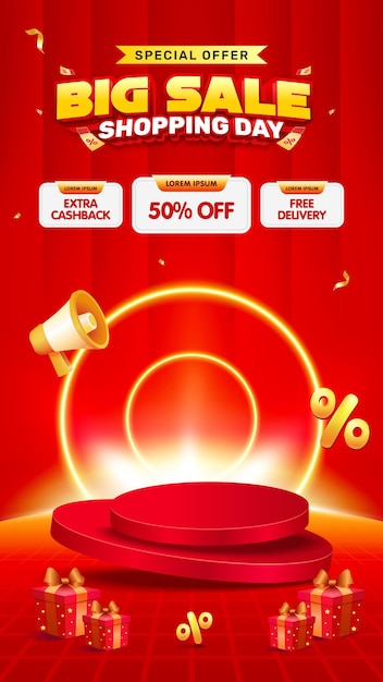 Big sale promotion event vertical banner