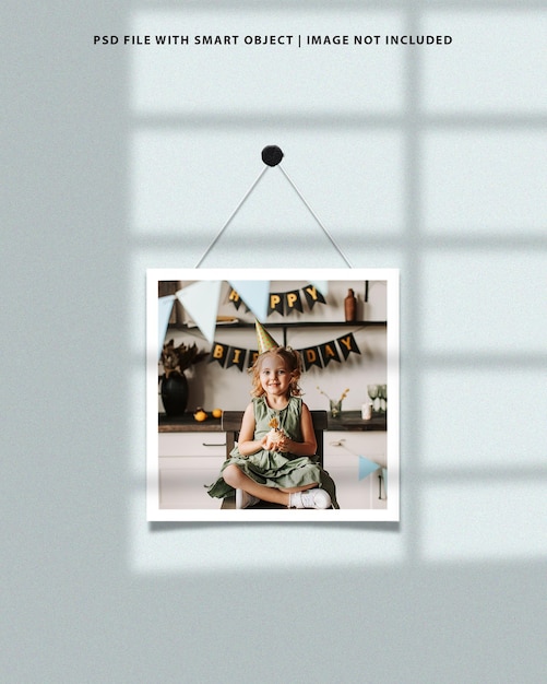 Birthday photo frame set mockup premium psd premium psd premium psd