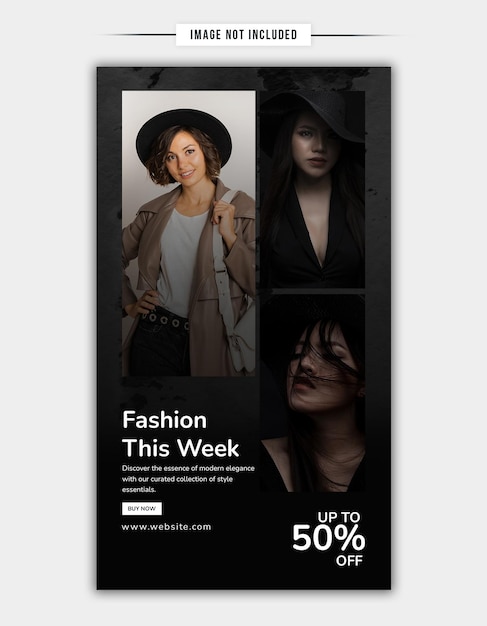 Black friday new fashion week new collection new items sales instagram stories