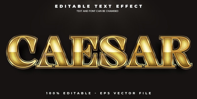 Caesar editable text effect in modern trend style