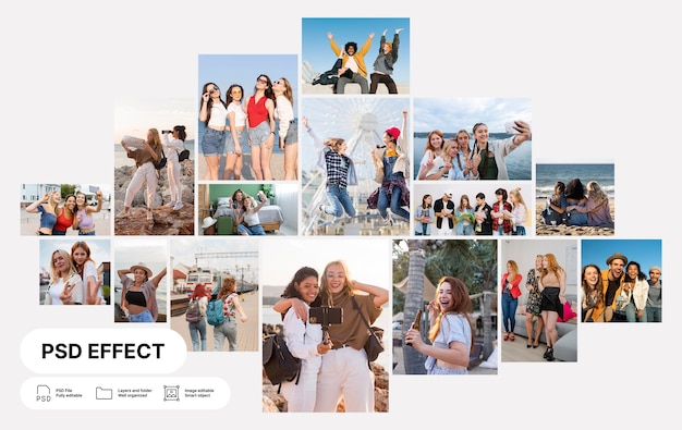 Collage grid photo effect