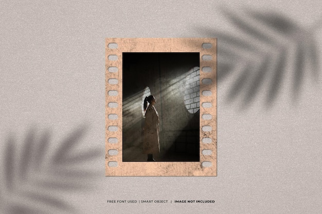 Creative filmstrip mood board mockup template