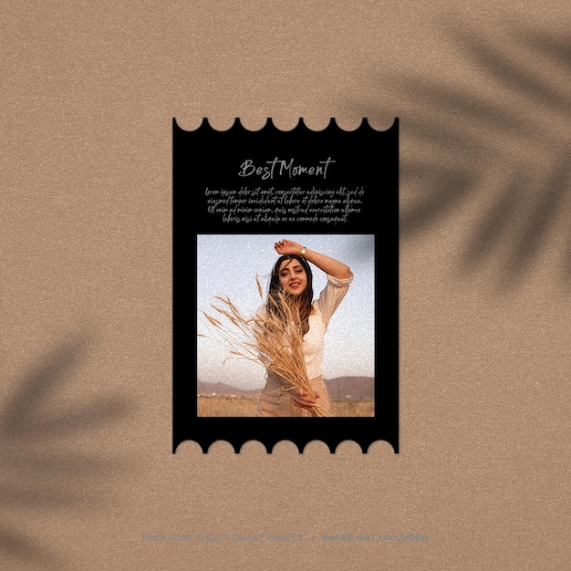 Creative filmstrip mood board mockup template