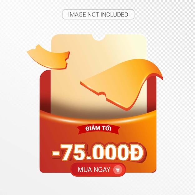 Discount promotion with tear-off effect