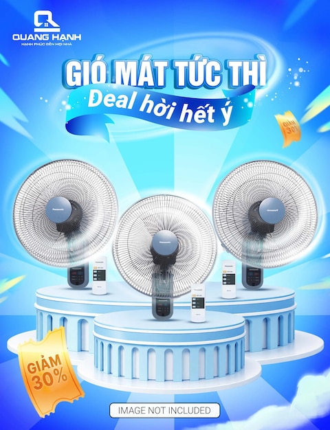 Electric fan summer sale promotion