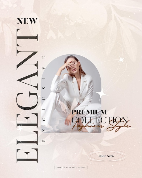 Elegant premium collection social media post design template