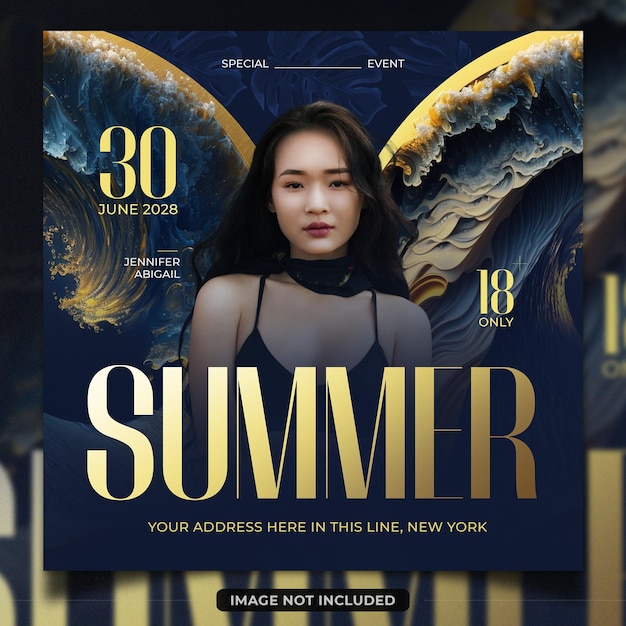 Elegant summer party invitation design