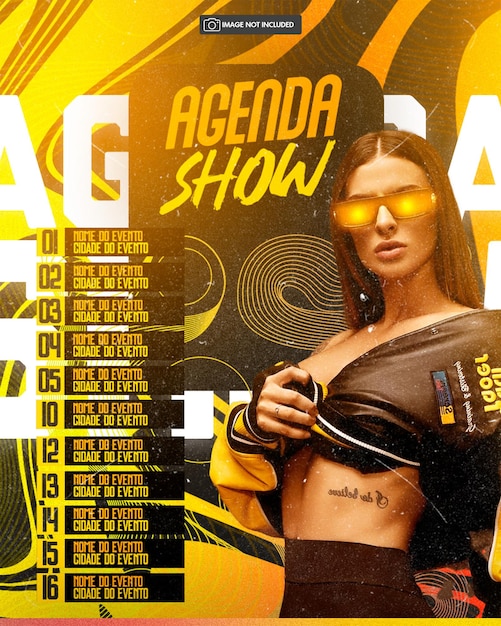 Event agenda template with dynamic design