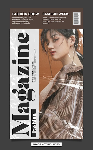 Fashion magazine 3 template for social media story post instagram and facebook