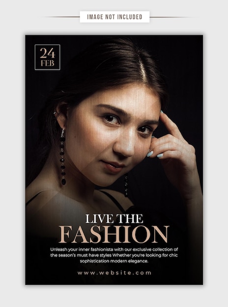 Fashion sale a5 poster flyer design fashion promotion discount flyer clothing sale fashion