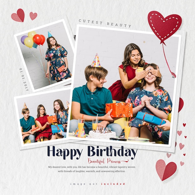 Happy birthday celebration with friends and family