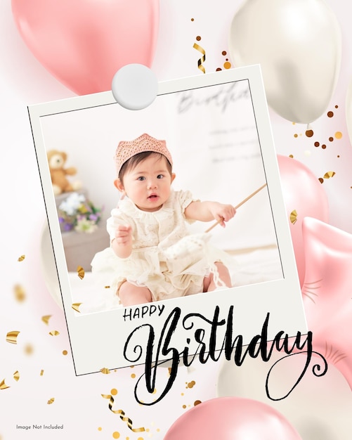 Happy birthday invitation template
