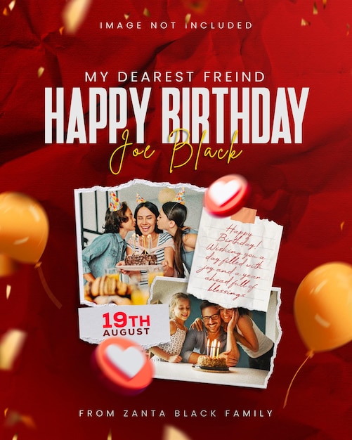 Happy birthday wishes for joe black from zanta black family