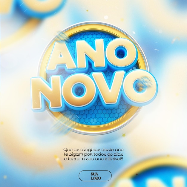 Happy new year feliz ano novo reveillon boas festas social media editable psd