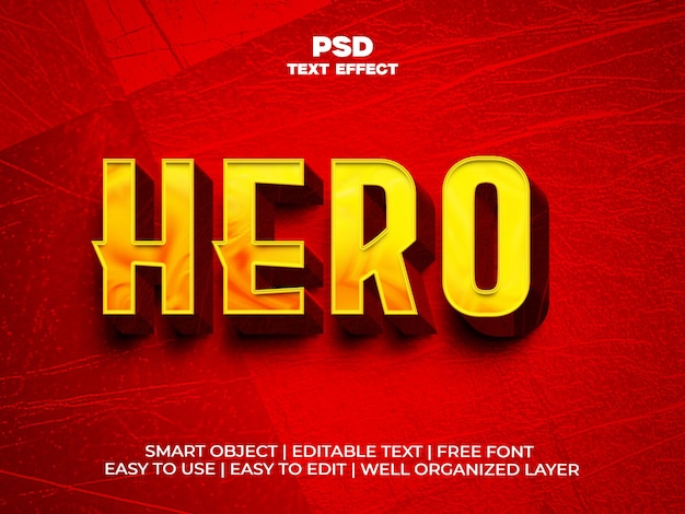 Hero text effect