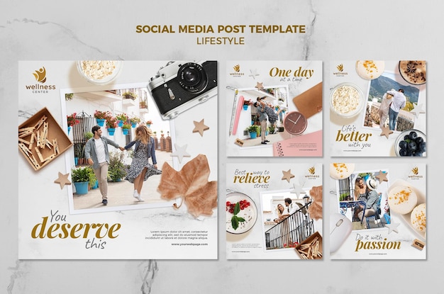 Holiday lifestyle social media posts