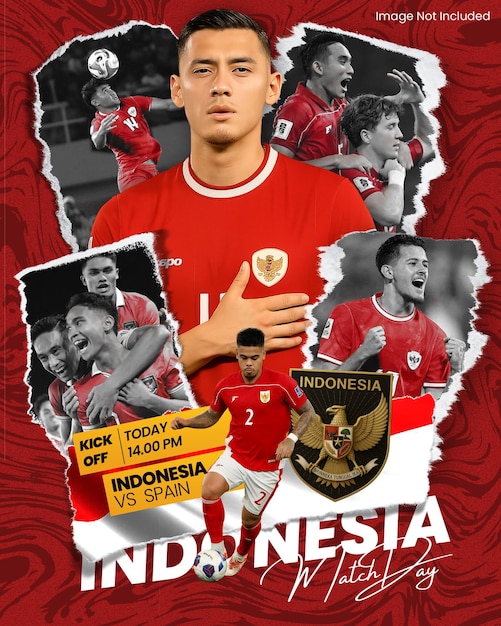 Indonesia vs spain match day poster