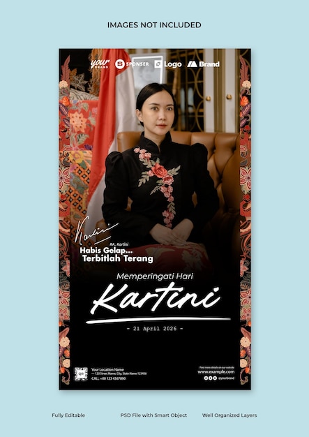 Kartini day tribute instagram story template