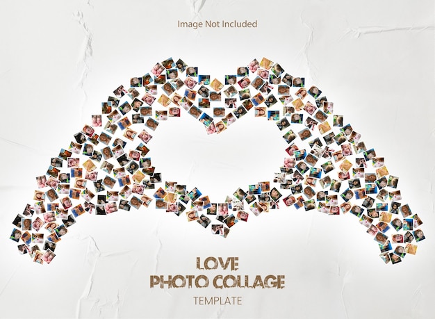 Love photo collage mockup