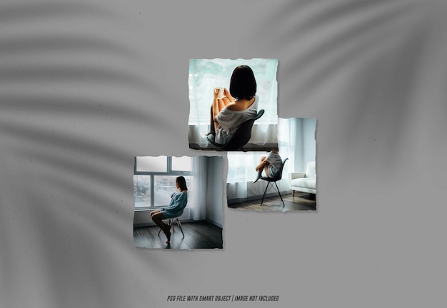 Luxury golden logo mockup on brown surface wall