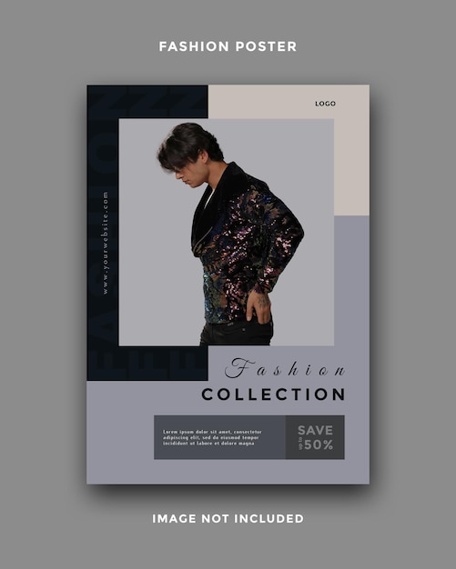 Mens fashion collection flyer template