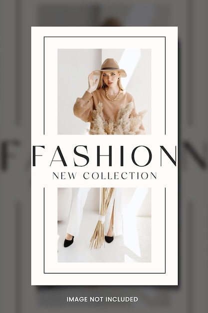 Minimalist fashion social media banner