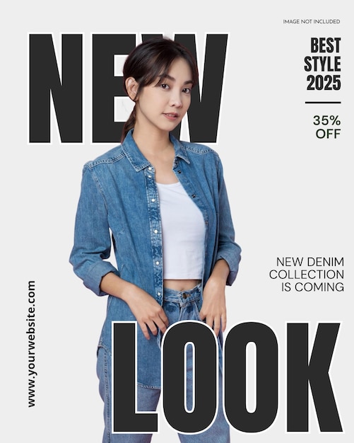 Modern fashion collection instagram and social media poster psd template