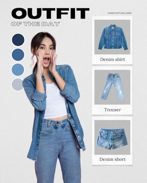 Modern fashion collection instagram and social media poster psd template