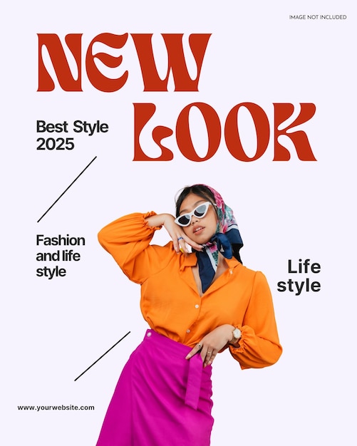 Modern fashion collection instagram and social media poster psd template