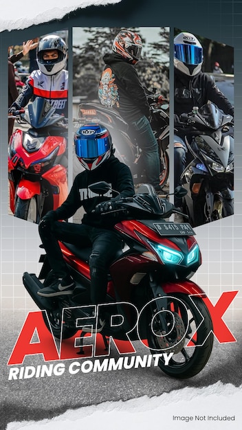 Motorcycle community poster banner
