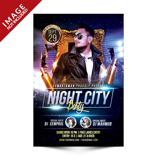 Night city party flyer