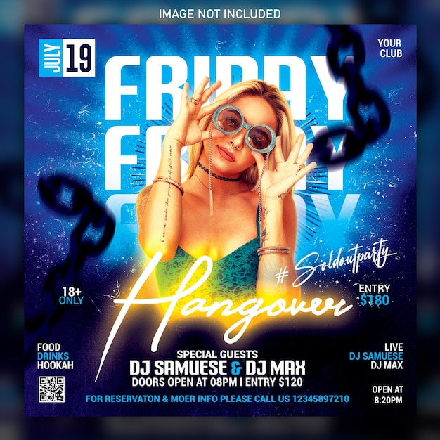 Night club party flyer