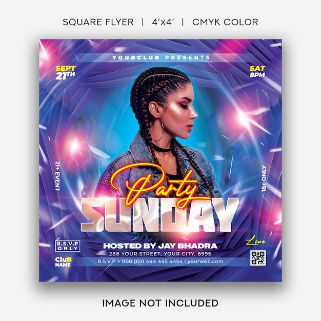 Night party flyer