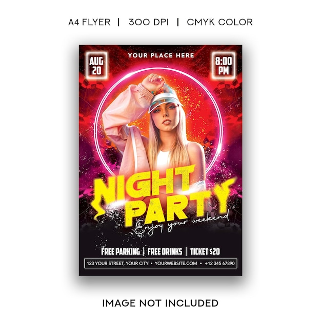 Night party flyer