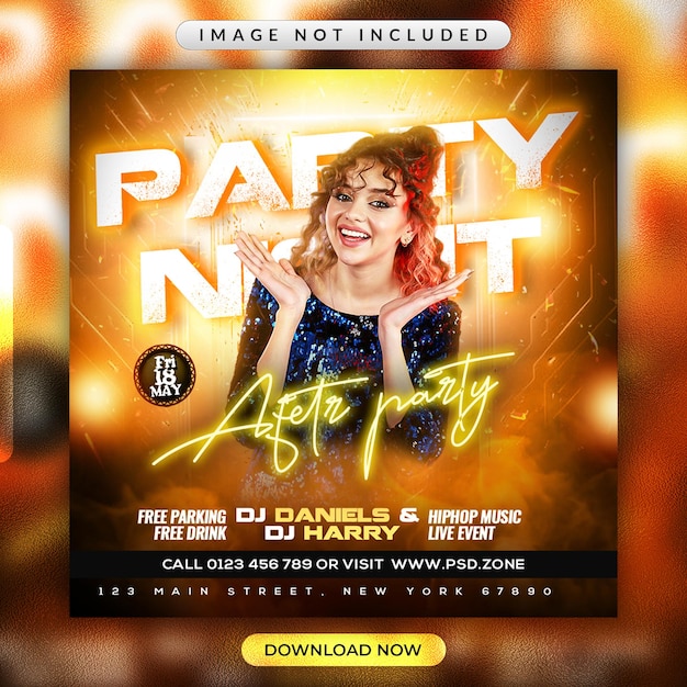 Party night after party flyer