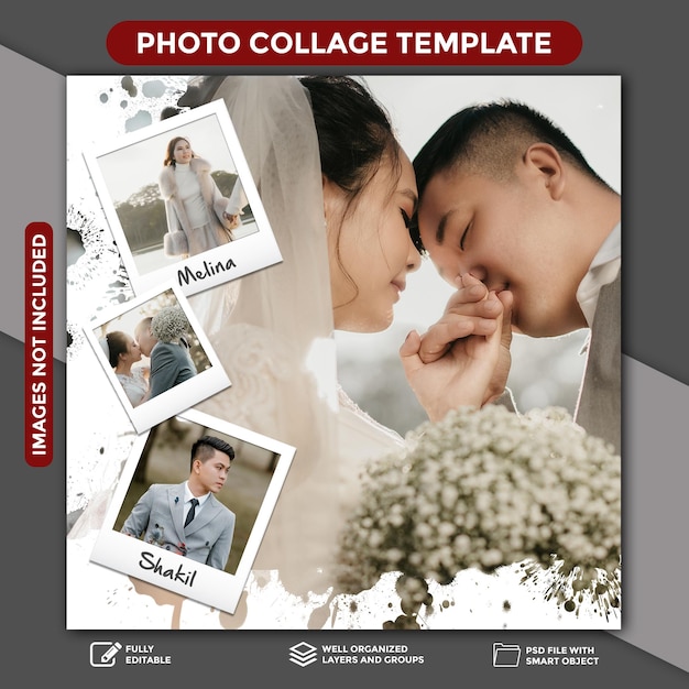 Photo collage template