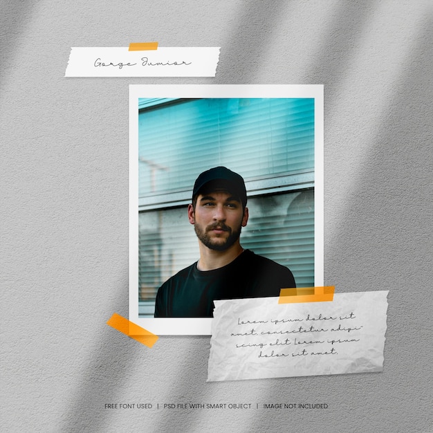 Polaroid mockup template