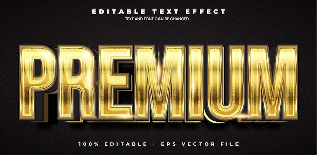 Premium editable text effect in modern trend style