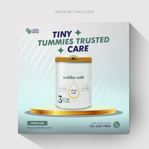 Professional baby milk product post template