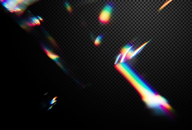 Rainbow light refraction overlay