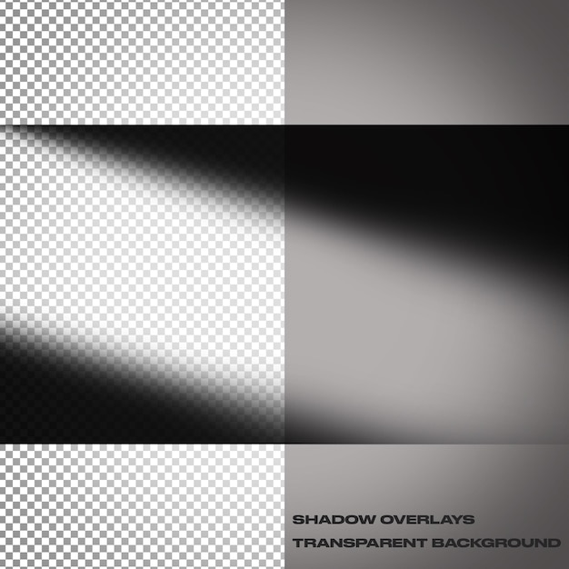 Realistic shadow overlays with transparent backgrounds