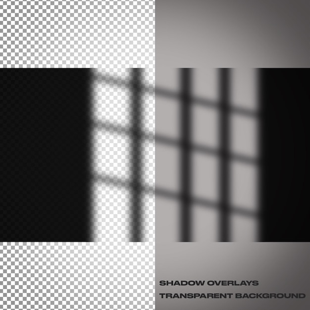 Realistic window shadow overlays for design and photography